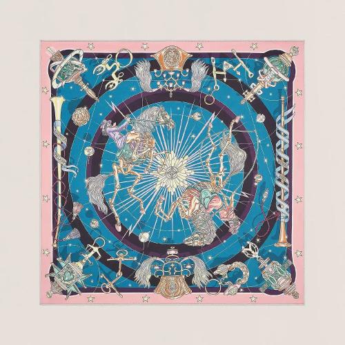  HERMES愛馬仕 22年秋冬 女士 圍巾 Carre 70 Chorus Stellarum H983912S 07
