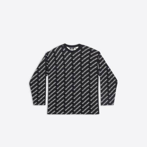  BALENCIAGA巴黎世家 22年秋冬 男士 針織衫 Mens Mini Allover Logo Sweater in Black 702952T