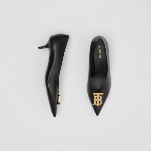  BURBERRY 22年秋冬 女士 專屬標識裝飾尖頭高跟鞋 80519871
