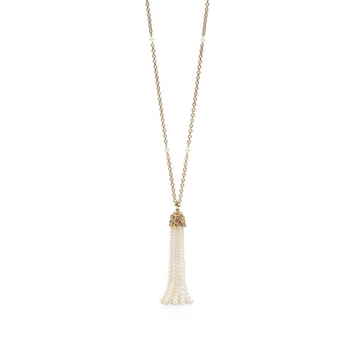 Tiffany & Co./蒂芙尼  PalomaPicasso?系列18K金配珍珠流蘇吊墜項鏈 60572313