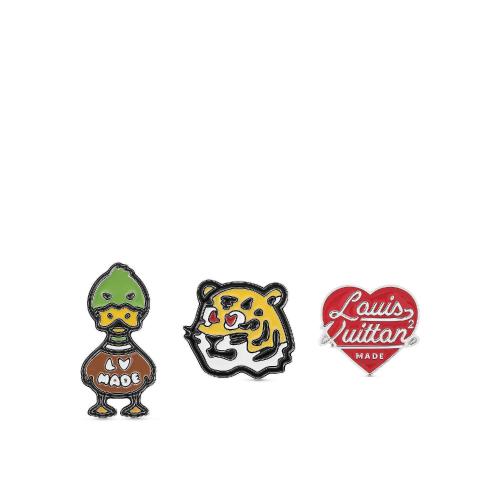  LV路易威登 22年秋冬 LV x NIGO聯(lián)名 LV2 男士 胸針 胸針套裝 MP3232 預(yù)定商品2-6周發(fā)貨
