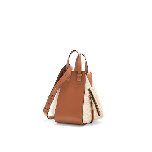  LOEWE羅意威 22年秋冬 女士 手提包 Small Hammock bag in Anagram jacquard and calfskin A53 預定商品1-3周發貨