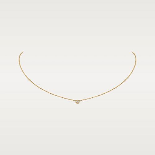  CARTIER 22年秋冬 女士 項(xiàng)鏈 Cartier d'Amour 項(xiàng)鏈，超小號(hào)款 18K黃金
