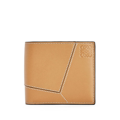 LOEWE/羅意威 Puzzle系列 男士淺焦糖色光滑小牛皮雙折錢包0010531473