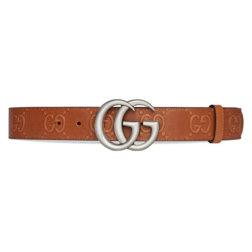  GUCCI古馳 22年秋冬 男士 雙G帶扣腰帶 406831 AAA47 2702
