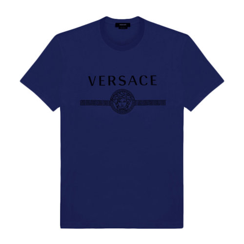 VERSACE/范思哲  男士純色棉質經典字母徽標美杜莎頭像印花圓領上衣短袖T恤 A87573-A228806 多色可選