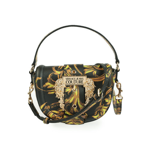 VERSACE/范思哲女士氣質斜挎包黑色白色[材質:其它]