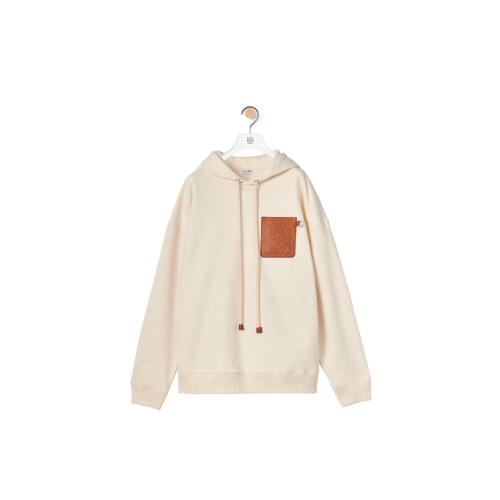  LOEWE羅意威 22年秋冬 男士 衛衣 Anagram leather patch hoodie in cotton H526Y25X15-2021