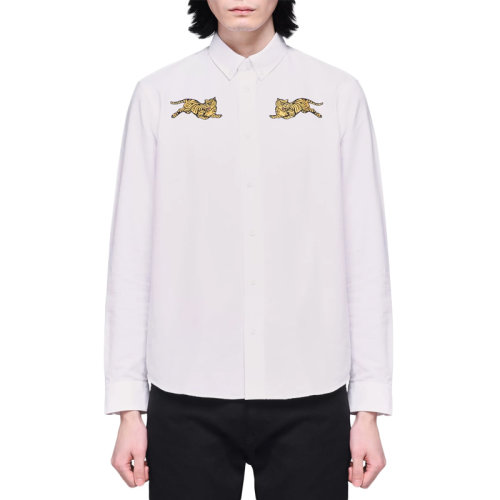Kenzo/高田賢三  男裝 服飾 棉質老虎刺繡休閑襯衣 男士長袖襯衫