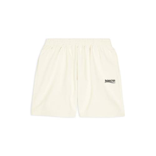 BALENCIAGA巴黎世家 22年秋冬 男士 短褲 POLITICAL CAMPAIGN運動短褲 676137TKVI98962