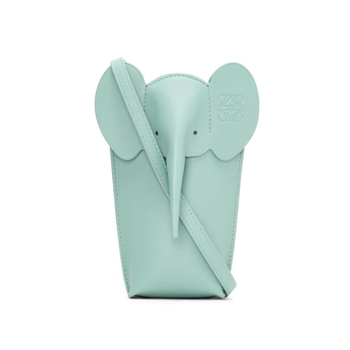 LOEWE/羅意威 23春夏新款 經典款 女士淡青瓷釉小牛皮磁扣開合單肩斜挎大象包C623B02X04-8764