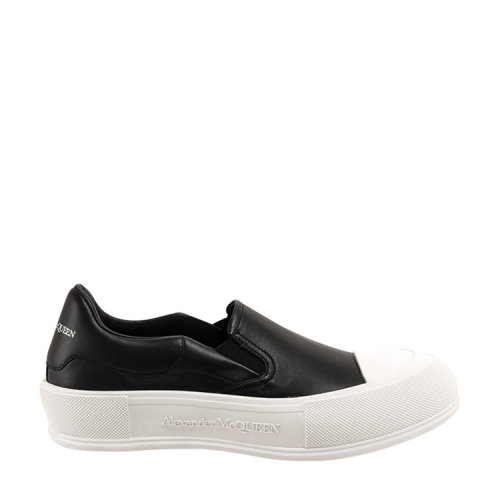  Alexander McQueen/亞歷山大麥昆 男士鞋 男性 黑/白 男士樂(lè)福鞋 654595WHZT8 1070