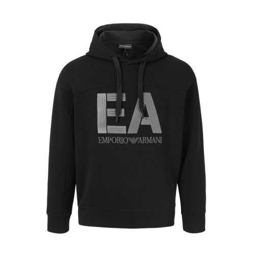 Emporio Armani/安普里奧阿瑪尼 男士長袖衛衣黑色潮流百搭圖案上衣10958