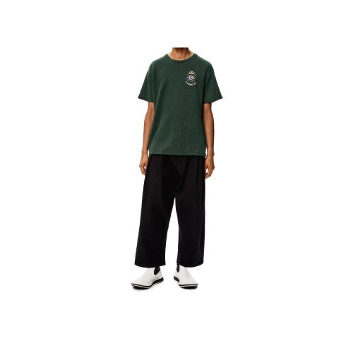  LOEWE羅意威 22年秋冬 男士 短袖T恤 Anagram crest T-shirt in hemp and cotton H800Y22X14-4