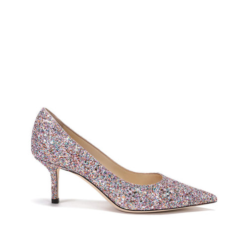 Jimmy Choo/周仰杰 2021款 女士閃光面料尖頭高跟鞋 LOVE 65 LND