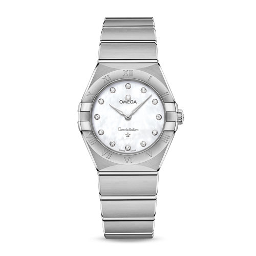 OMEGA/歐米茄 星座系列 精鋼 鉆石刻度 石英機(jī)芯 女士腕表 131.10.28.60.55.001