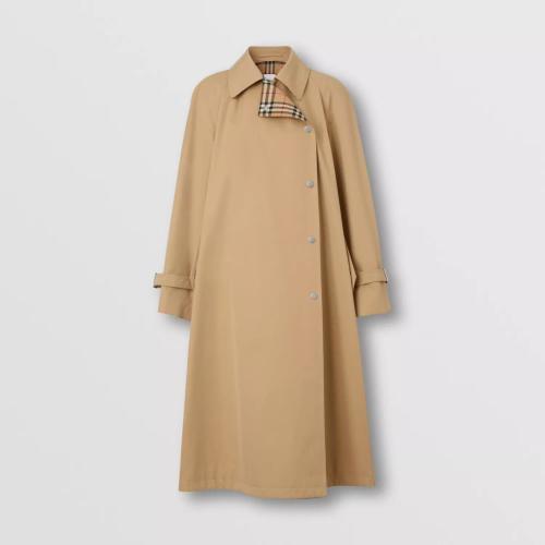  BURBERRY 22年秋冬 女士 抽繩細節棉質嘎巴甸輕便大衣 80566511