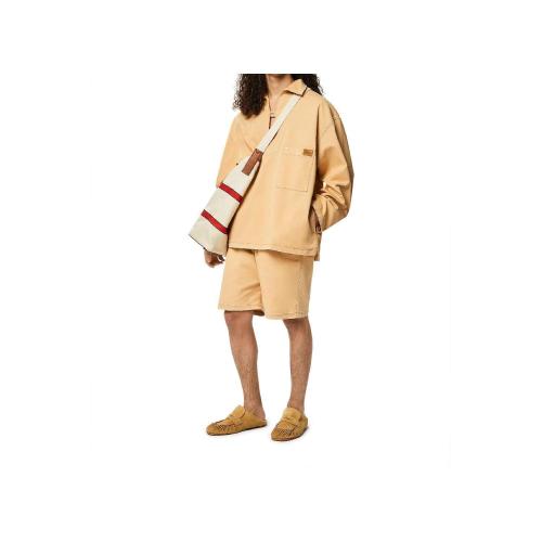  LOEWE羅意威 22年秋冬 男士 長袖襯衫 Light canvas vareuse in cotton H616Y03W01-2682