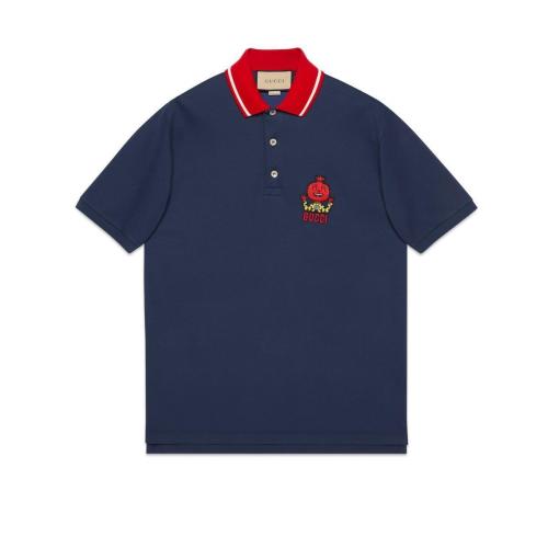  GUCCI古馳 22年秋冬 男士 Gucci洋蔥刺繡棉質Polo衫 700272 XJEMS 4795