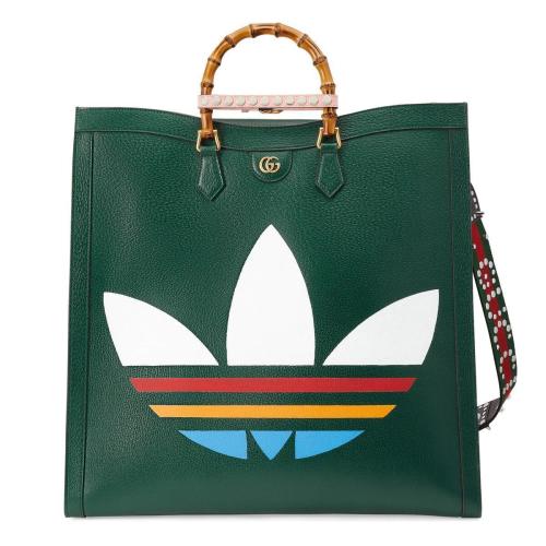  GUCCI古馳 22年秋冬 男士 adidas x Gucci聯(lián)名系列Diana竹節(jié)超大號(hào)托特包 719289 AAA7E 3147