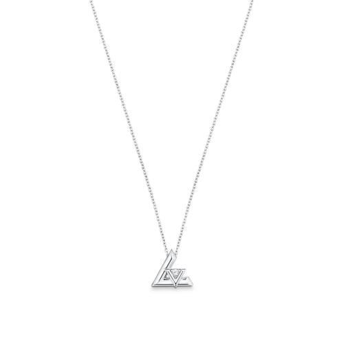  LV路易威登 22年秋冬 女士 吊墜 LV VOLT 1*w*8K金鉆石項鏈 Q93806 預定商品2-8周發貨