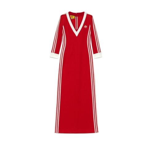  GUCCI古馳 22年秋冬 女士 adidas x Gucci聯(lián)名系列針織棉連衣裙 712711 XJEGU 6480