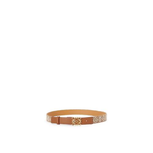  LOEWE羅意威 22年秋冬 女士 腰帶 Anagram belt in jacquard and calfskin E619Z26X01-2526