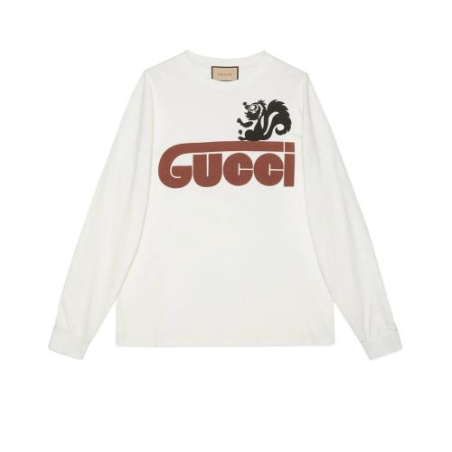  GUCCI古馳 22年秋冬 男士 復古Gucci鼬印花衛衣 581903 XJET3 9095
