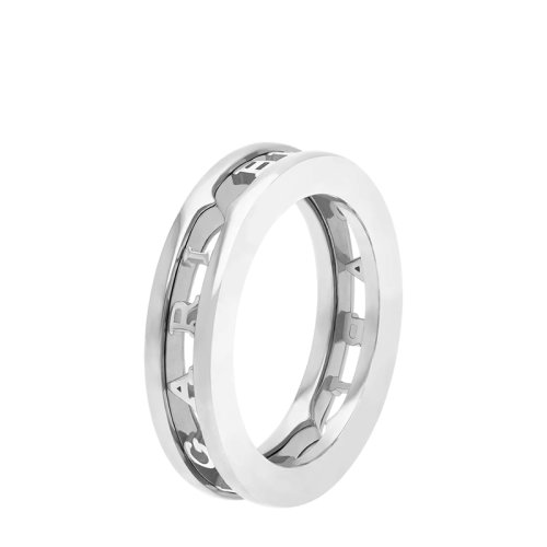 BVLGARI/寶格麗 22春夏新款B.ZERO1系列 白色18K金鏤空徽標戒指359357