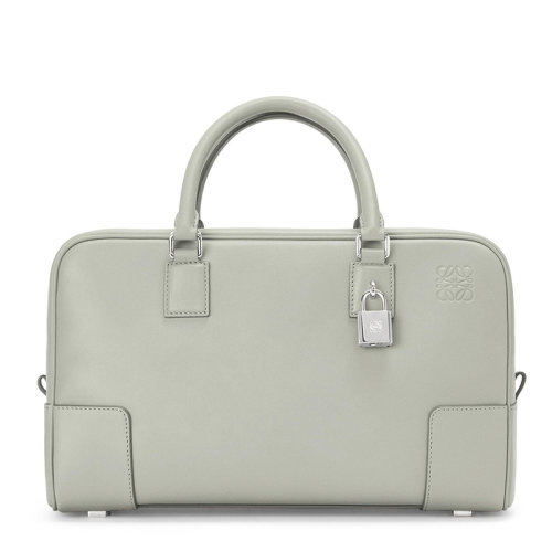 LOEWE/羅意威 22春夏新款A(yù)mazona 28系列 女士白灰色納帕牛皮革徽標(biāo)壓印銀鎖銀扣配可拆卸肩帶單肩斜跨手提包0010697217