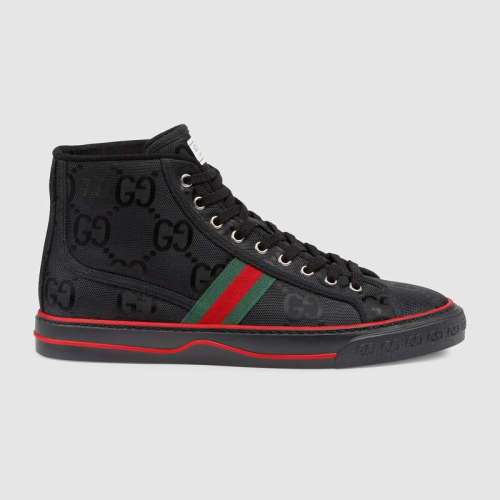 Gucci/古馳 Off The Grid 男士黑色高幫運動鞋 628717 H9H80 1074