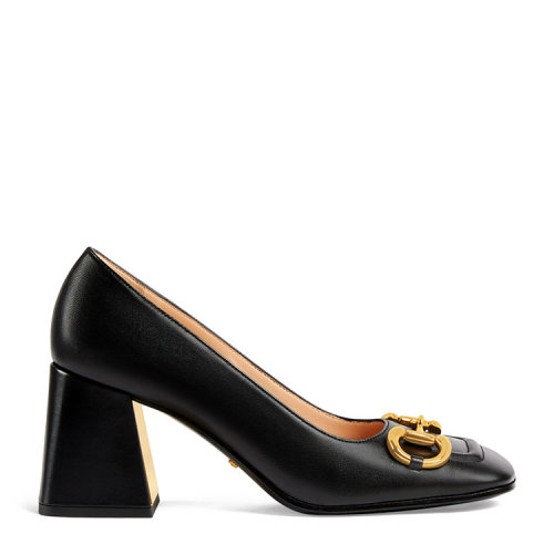 GUCCI/古馳 女士馬銜扣中跟淺口鞋 643886 C9D00