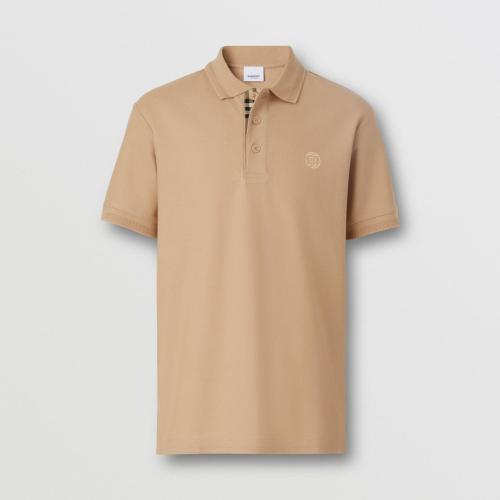  BURBERRY 22年秋冬 男士 專屬標識圖案珠地網眼布棉質 Polo 衫 80570881