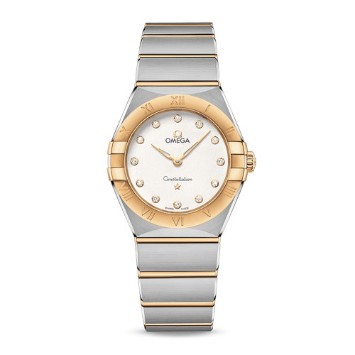 OMEGA/歐米茄 星座系列 精鋼 18K金 鉆石刻度 石英機芯 女士腕表  131.20.28.60.52.002