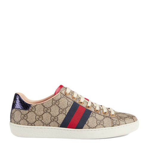 GUCCI/古馳  女士經典卡其色帆布休閑鞋運動鞋板鞋平底鞋女鞋 499410-K2LH0-9768