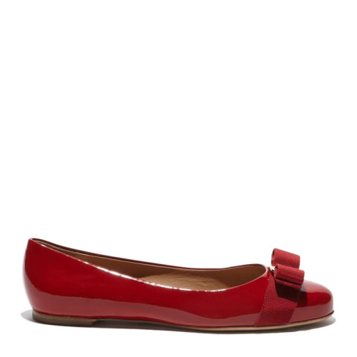 Salvatore Ferragamo/菲拉格慕 女士皮革蝴蝶結平底鞋單鞋女鞋 01-A181多色可選