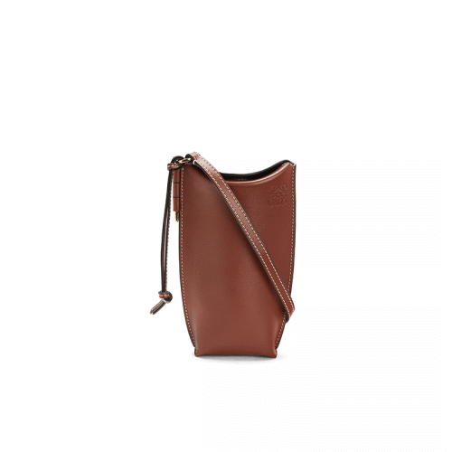 LOEWE/羅意威 女士棕色皮革單肩包手機(jī)包 C650Z42X34-7889