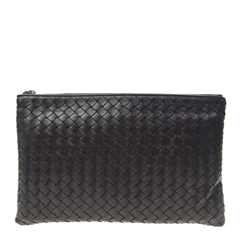 Bottega Veneta 寶緹嘉   女士深啡色羊皮經典編織手拿包