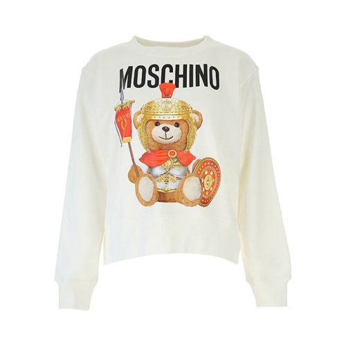 MOSCHINO/莫斯奇諾  女裝 時(shí)尚百搭 品牌字母LOGO 圓領(lǐng) 女士白色棉質(zhì)衛(wèi)衣 V170255272002  HKY015C