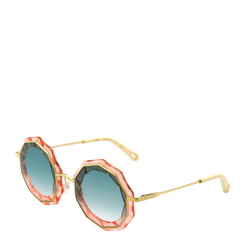 CHLOE/克洛伊 蔻依 復古 優雅 花朵形 小框 漸變色鏡片 墨鏡 眼鏡 CE160S 52mm CHLOE 克洛伊
