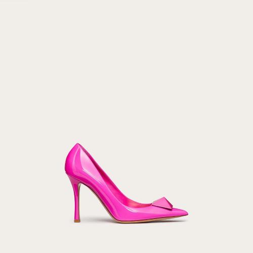  VALENTINO華倫天奴 22年秋冬 女士 高跟鞋 ESCARPINS ONE STUD EN CUIR VERNI A_VEC MAXI STUD