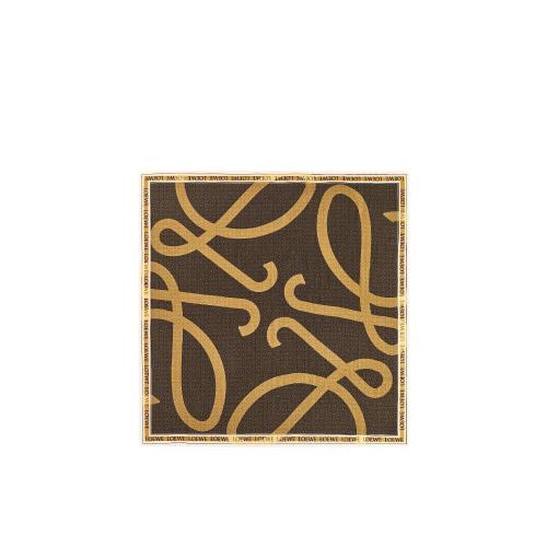  LOEWE羅意威 22年秋冬 女士 圍巾 LOEWE L scarf in wool and silk F606257X58-3145