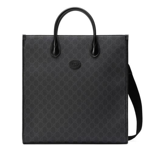  GUCCI古馳 22年秋冬 男士 互扣式雙G中號托特包 674155 92THN 1000