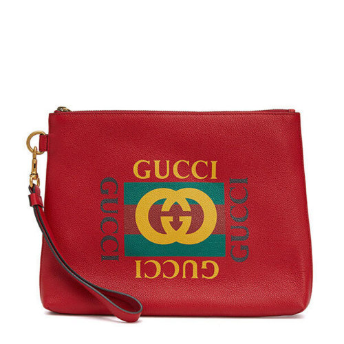GUCCI/古馳  古琦男包 男士紅色牛皮革手拿包 572770 1DQAT 6466 HKY0011N