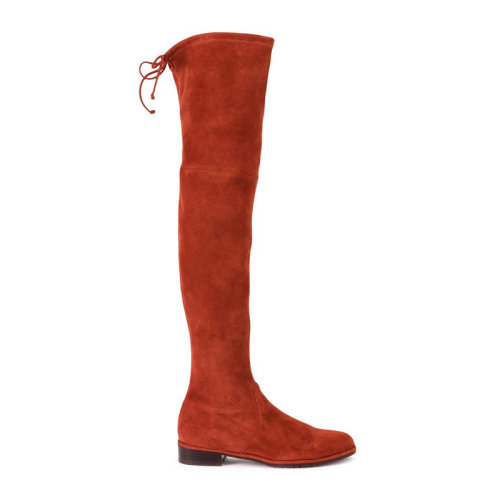 Stuart Weitzman/斯圖爾特韋茨曼 女士純色麂皮絨過膝系帶時尚長筒靴女鞋 LOWLAND-SUS 多色可選