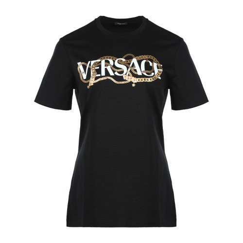 VERSACE/范思哲22春夏字母徽標女士短袖T恤10041531A02991