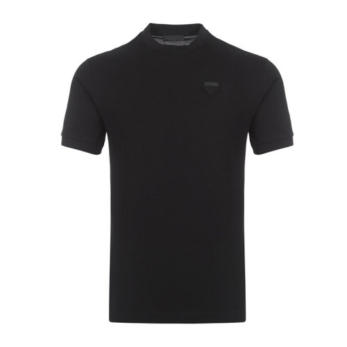 PRADA/普拉達(dá) 男裝 服裝 棉質(zhì)圓領(lǐng)logo標(biāo)識印花 男士短袖T恤