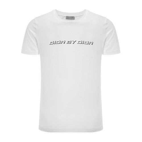 DIOR/迪奧  胸前logo字母裝飾 男士白色棉質圓領短袖T恤 863J611K0910089