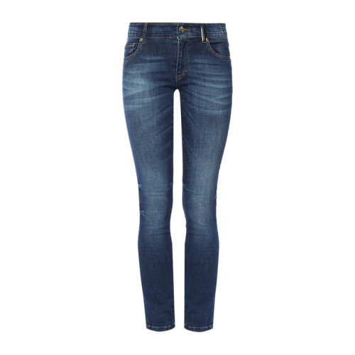 VERSACE JEANS/范思哲牛仔 女士藍色棉質(zhì)牛仔褲錐形褲長褲女褲 A1HRB0K2-60351-904