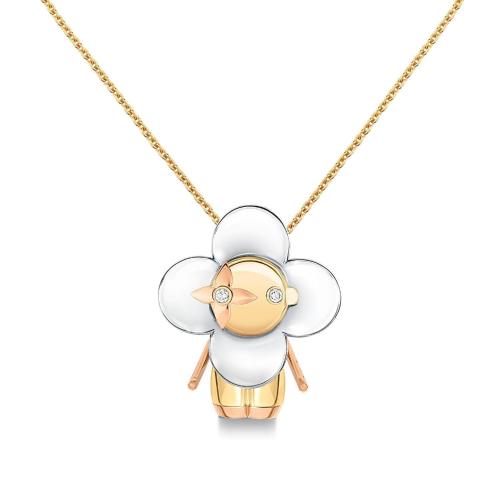  LV路易威登 22年秋冬 女士 項鏈 VIVIENNE LARGE 1*w*8K金鉆石項鏈 Q93798 預定商品2-8周發貨